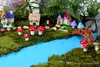 Konstgjord Färgrik Mini Mushroom Fairy Garden Miniatyrer Gnome Moss Terrarium Inredning Plasthantverk Bonsai Heminredning för DIY ZAKKA
