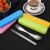 Stainless Steel Dinner Set Travel Camping Cutlery Tableware Set Dinnerware farm party Case Kit Fast Shipping F3646