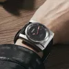 Ruimas Military Sport Automatic Watches Men fyrkantiga honungskakor Dial Mechanical Wristwatch Man Luxury Leather Waterproof Watch 6775351V