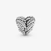 I pendenti a forma di cuore con grani in argento sterling 100% 925 si adattano agli accessori originali dei gioielli da donna di moda con bracciale europeo originale