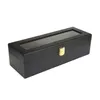 NEW-6 Plaid boîte de montre en bois bijoux affichage stockage boîte de rangement bijoux affichage Watch1