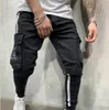 Herren-Jeans, schwarze Herrenhose für Herren, Hip-Hop-Löcher, zerrissene Biker-Jeans mit schmaler Passform und Reißverschluss, Distressed-Jeans