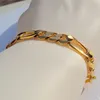 10 mm fin tjock Miami Figaro Link Armbandskedja Made Mens Women's 18 K Solid Gold Filled Authentic Finish Jewelry261J