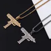 New Uzi Catena d'oro Hip Hop Collana lunga con pendente Uomo Donna Marchio di moda Forma di pistola Pistola con pendente Maxi Collana HIPHOP Gioielli7875601