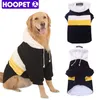 4XL-8XL HOOPET Kış Sıcak Büyük Köpek Polar Giyim Pet Coat Kış Kapşonlu Ceket Iki Bacaklar Köpek Giysileri