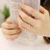 Quality 100% Real Pure 925 Sterling Silver Ring Fashion Simple Smooth Fine Ring Thin Little finger Ring For Women Men Jewelry