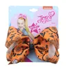 Söt 5 tum jojo siwa band bowknot hårklipp med kort 18 stilar halloween pumpa ben baby flicka bågar fest tillbehör