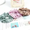 Scrunchie Stretch головная повязка Scrunchies Женщины Elegant Bands Полька Dot атласная Упругие волосы Tie Scrunchie хвостик держатель аксессуары 50PCS 1015C