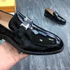 Classical style business leather shoes Sequined Imported sheepskin lining Classic patent leather men dress shoes supplier original customiz