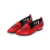 Maziao Ballet Flats Schoenen Damesmode Platte Loafers Schoenen Knipsel Puntschoen Boot Lady Schoeisel Spring Red Big Size 31-48