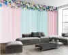 wallpaper for walls 3 d for living room European abstract three-dimensional rose curtain decoration wall