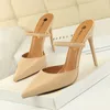 Scarpe donna estive chaussures d'été femme sandales 2019 été bout pointu talons hauts chaussures à bride arrière chaussures stiletto femme pantoufles pantufa