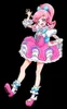 PrettyChannel Momoyama Mirai Rose Pink Cosplay Party lockige Clip-Pferdeschwanz-Perücken
