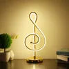 Moderne LED Muzieknoot Tafellampen Slaapkamer Nachtkastje Licht Creatieve Decoratie Studie Desk Lamp Oog Bescherm US / EU-stekker