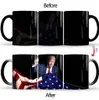 Donald Trump Color Change Mug Creative Ceramic Tea Kaffe Mjölk Muggar Värmekänslig Cup Novelty Gift för Vänner LJJA3200-1