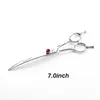 7" 7.5''8''9 '' Stainless animal Shears Grooming Set tesoura de corte tesouras diluindo Up Curvo Tesoura animais Shears Y1001