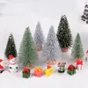 Julekorationer 2st Artificial Mini Size Tree House Decoration figur Miniature Fairy Garden Ornament DIST DIY Accessories1