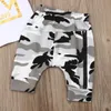 Neugeborene Kinder Baby Jungen Crown Print Tops T-shirt Camouflage Shorts Hosen 2PCS Outfits Set Kleidung 05T 2 Farbe baby Boy Clothes1395803