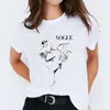 Femmes élégant Magazine Cute Cartoon dames Vogue Hauts femmes Graphic T-shirts Femme Camisas Lady T-shirt Harajuku T-shirt T-shirts