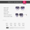 Óculos de sol sem aro de Denisa Square Mulheres 2019 Vermum Red Glasses Fashion Luxury Luxury Sunglasses for Men UV400 Zonnebril G186004378788