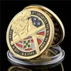 Military Challenge Coin Craft 194466 DDay US 4th Infantry Division Of Army Gold Plated Badge WPccb Box9772080