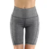 US Stock Women Sports Yoga Shorts Ladies 'bedruckte Tarntaschen Hip-Melzing-Fitness-Yoga-Hosen Sport Fitness Shorts Fy9088