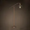 Loft industriel vent lampadaires rétro nostalgique étude salon chambre créatif long bras pêche lampadaire debout lumières