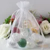 10X15cm 4''X6'' Cheap 100pcs bag Jewelry Packing Drawable Small Sheer casamento Organza Bags White Wedding Gi304V