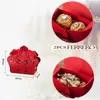 Hot Hollow Lace Flower Laser Cut Cut White Gold Red Candy Box Luxury Wedding Party Sweets Candy Prezent Kocha Favor Boxes