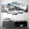 Modern Decor Living Room Wall Art 5 Pezzi Immagini Guerra World Of Tanks Tela Pittura HD Stampato Poster modulare7617355