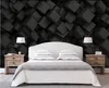 Modern tapet för vardagsrum enkla abstrakta svarta bakgrundsbilder 3d stereo soffa TV bakgrundsvägg