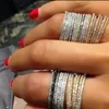 pave sterling silver rings