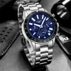 Mens Watches Top Brand Luxury GUANQIN Men Fashion Business Chronograph Clock Male Sport Stainless Steel Waterproof Quartz Watch