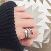 Новая серебряная спираль натуральные пресноводные жемчужные кольца Anillos для женщин 925 стерлинговое серебро серебро три слоя вязаное вязаное кольцо