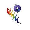 Kolorowy Namiot Kemping Składany Rainbow Spiral Wiatrak Wiatr Wiatr Spinner Plaża Garden Party Dekoracje Ozdoby Hurtownie ZC0869