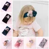 Fasce capo delle ragazze della perla del fiore della fascia del bambino di nylon larga elastica Headwrap principessa copricapo floreale Accessori per capelli Hearwear 8 disegni C6259