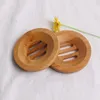 Creative Natural Bamboo Wood Soap Dish Storage Holder Bathroom Round Drain Box Eco-Friendly Hotel Home Kitchen Supplies