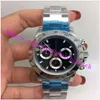 슈퍼 버전 시계 40mm 크로노 그래프 116500 Black White Blue Dial Cal.7750 자동 운동 Sapphire Glass 방수 Luminous Men 's Watches Wristwatch