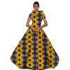 Vestido de verão tradicional maxi dress africano impressão dashiki para as mulheres femme vestidos bazin riche dress plus size natural wy462