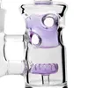 High quality curved straight tube purple hookah with gun head accessories 8. 4 inches high glass bong