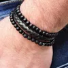 Fashion Multi-piece Set Mens Bracelets Temperament Geometric  Bracelet Men Pave Cubic Zirconia Bangle Set Jewelry Gift