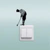 KG-240 Mężczyźni Playing Golf Light Switch Naklejki Cartoon Golfistka Winylowa Naklejka ścienna