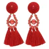 Nowe Czeski Oświadczenie Tassel Kolczyki dla Kobiet Vintage Etniczne Drop Dangle Fringe Moda Biżuteria Kolczyki Kobiet Biżuteria Prezenty