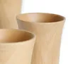 Tazza di faggio sul lato opposto tazza di birra da caffè in legno massello