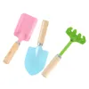 Färgglad spade rake trädgård växtverktyg set barn liten harrow spade spade trädgårdsarbete barn leksak yq00788