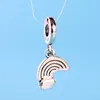 925 Sterling Silver Rainbow Pendant Charms Boîte d'origine pour Pandora European Bead Charms Bracelet Collier fabrication de bijoux accessoires