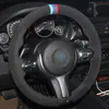 Coprivolante in pelle scamosciata nera Pennarello rosso blu blu scuro per BMW F33 428i 2015 F30 320d 328i 330i 2016 M3 M4 2014-2016 F87