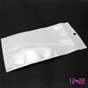 Clear White Pearl Plastic Poly OPP Packing Zipper Zip lock Retail Packages Jewelry food PVC plastic bag 10*18cm 12*15cm 7.5*12cm