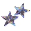 20 pièces 40MM acétate forme d'étoile bricolage boucles d'oreilles pendentifs pendule ornements acide acétique poudre fraîche pour la fabrication de bijoux accessoires