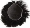 Celebrity Toupee Postizos para hombre 10 mm Onda Full Lace Toupee Color negro # 1b Cabello humano brasileño Remy Hombres Reemplazo de cabello para hombres negros